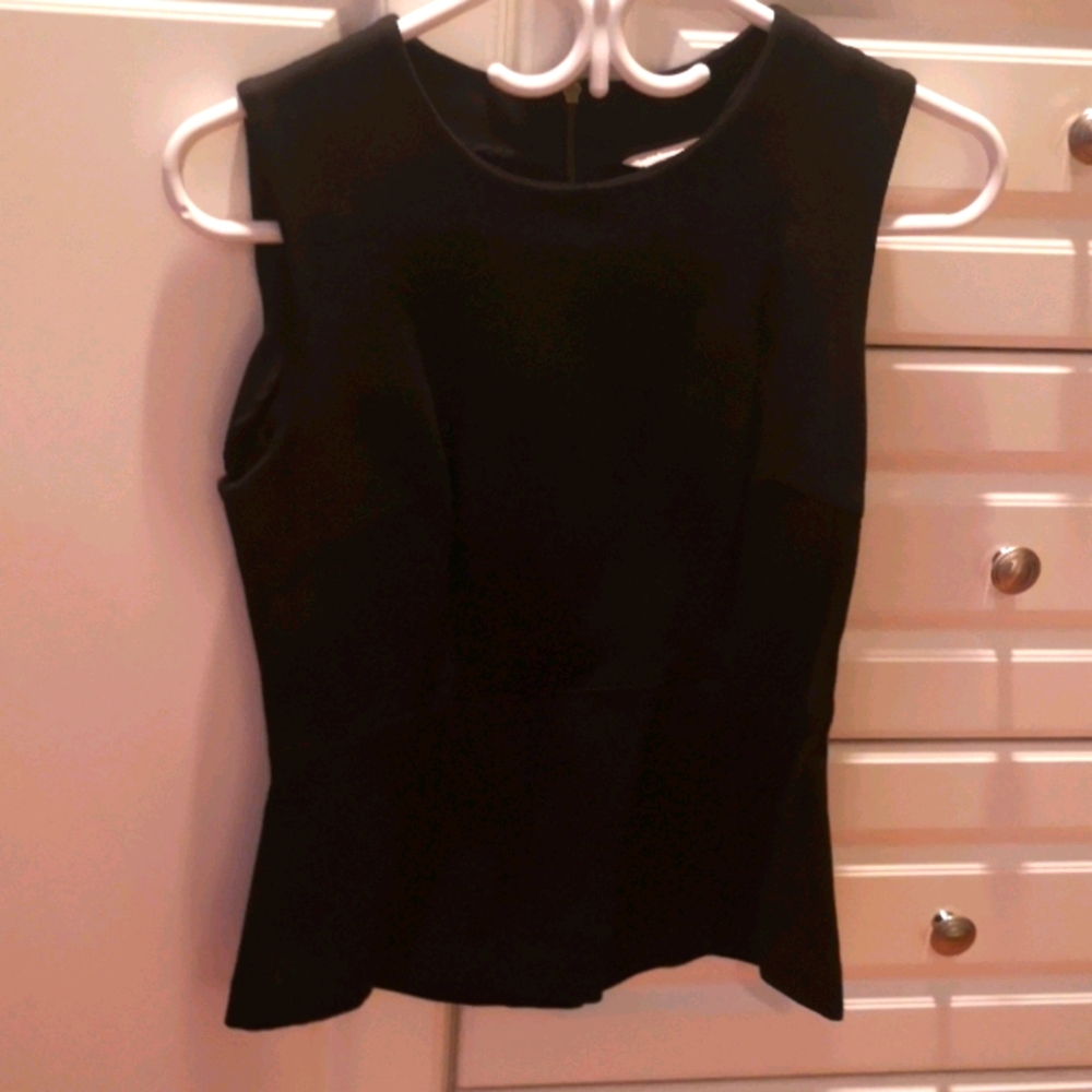 Club Monaco peplum top black size small